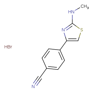 4-[2-(methylamino)-1,3-thiazol-4-yl]benzonitrile hydrobromide