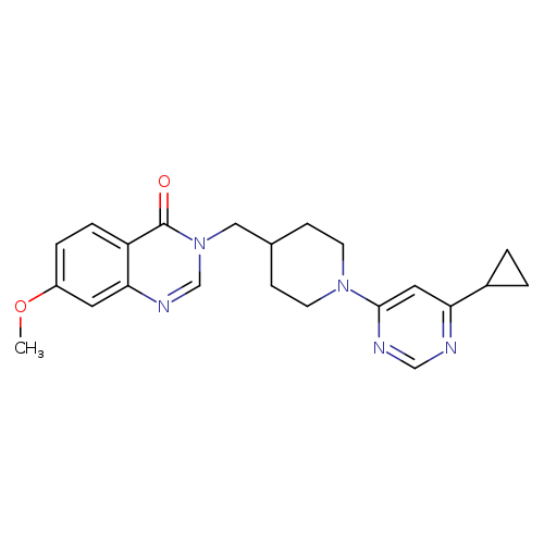 3-{[1-(6-cyclopropylpyrimidin-4-yl)piperidin-4-yl]methyl}-7-methoxy-3,4-dihydroquinazolin-4-one