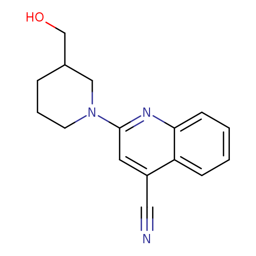 2-[3-(hydroxymethyl)piperidin-1-yl]quinoline-4-carbonitrile