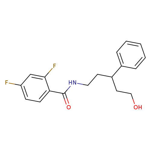 2,4-difluoro-N-(5-hydroxy-3-phenylpentyl)benzamide