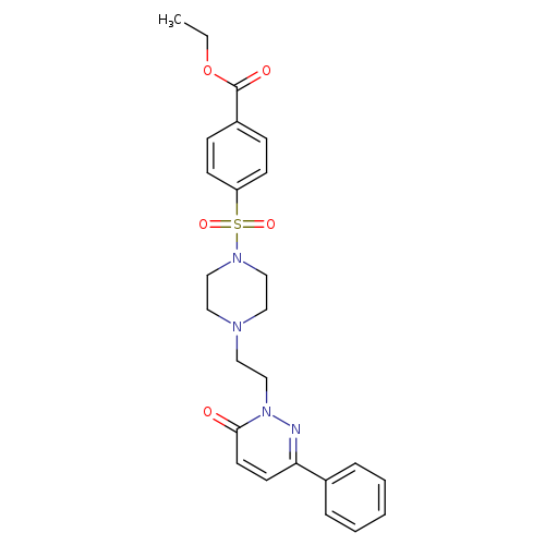 ethyl 4-({4-[2-(6-oxo-3-phenyl-1,6-dihydropyridazin-1-yl)ethyl]piperazin-1-yl}sulfonyl)benzoate