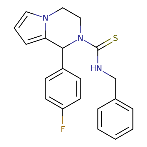 N-benzyl-1-(4-fluorophenyl)-1H,2H,3H,4H-pyrrolo[1,2-a]pyrazine-2-carbothioamide