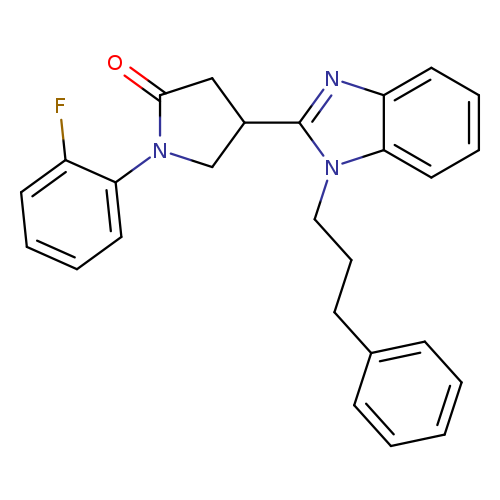 1-(2-fluorophenyl)-4-[1-(3-phenylpropyl)-1H-1,3-benzodiazol-2-yl]pyrrolidin-2-one