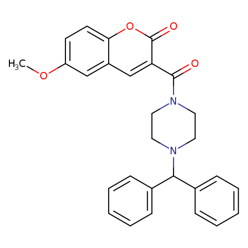 3-[4-(diphenylmethyl)piperazine-1-carbonyl]-6-methoxy-2H-chromen-2-one