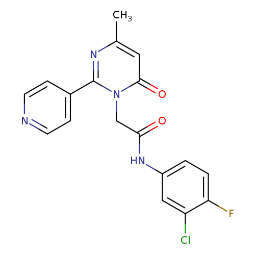 N-(3-chloro-4-fluorophenyl)-2-[4-methyl-6-oxo-2-(pyridin-4-yl)-1,6-dihydropyrimidin-1-yl]acetamide