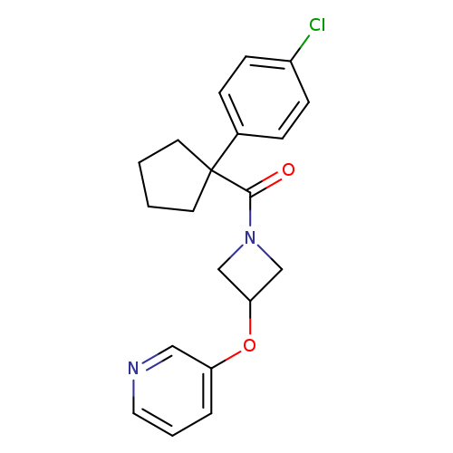 3-({1-[1-(4-chlorophenyl)cyclopentanecarbonyl]azetidin-3-yl}oxy)pyridine