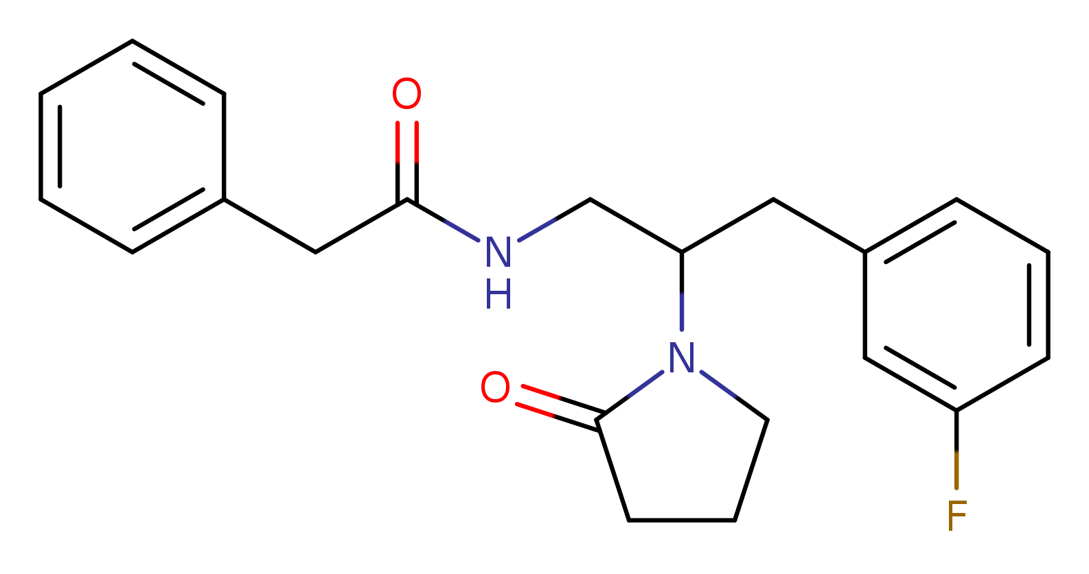 N-[3-(3-fluorophenyl)-2-(2-oxopyrrolidin-1-yl)propyl]-2-phenylacetamide