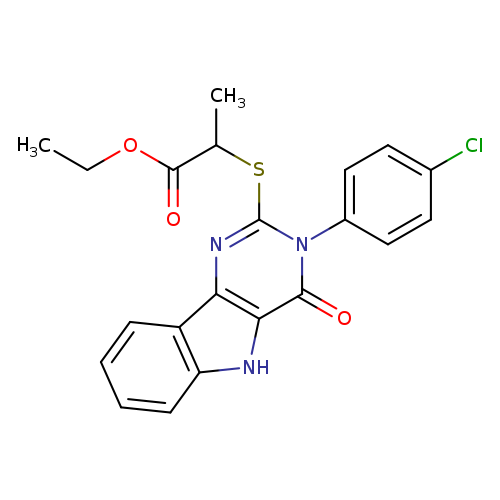 ethyl 2-{[3-(4-chlorophenyl)-4-oxo-3H,4H,5H-pyrimido[5,4-b]indol-2-yl]sulfanyl}propanoate