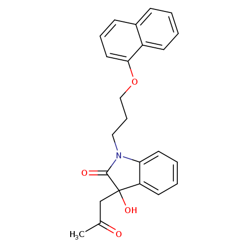 3-hydroxy-1-[3-(naphthalen-1-yloxy)propyl]-3-(2-oxopropyl)-2,3-dihydro-1H-indol-2-one