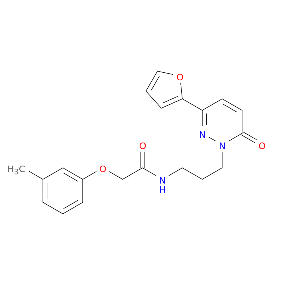N-{3-[3-(furan-2-yl)-6-oxo-1,6-dihydropyridazin-1-yl]propyl}-2-(3-methylphenoxy)acetamide