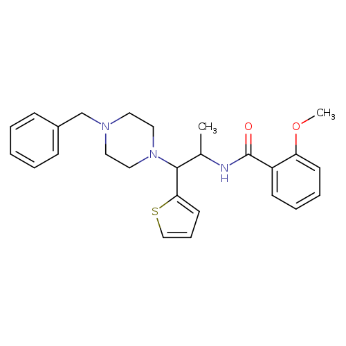 N-[1-(4-benzylpiperazin-1-yl)-1-(thiophen-2-yl)propan-2-yl]-2-methoxybenzamide