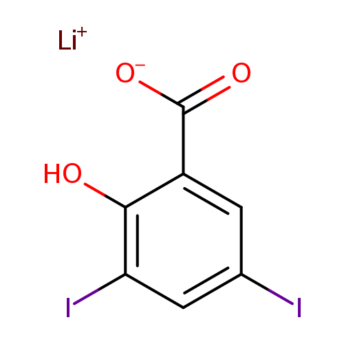 Lithium 2-hydroxy-3,5-diiodobenzoate
