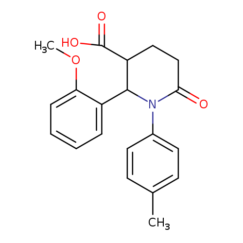 2-(2-methoxyphenyl)-1-(4-methylphenyl)-6-oxopiperidine-3-carboxylic acid, Mixture of diastereomers