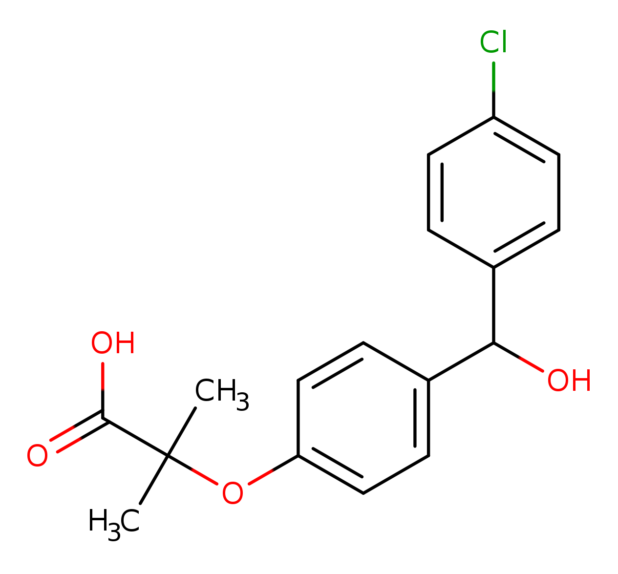 2-(4-((4-Chlorophenyl)(hydroxy)methyl)phenoxy)-2-methylpropanoic acid