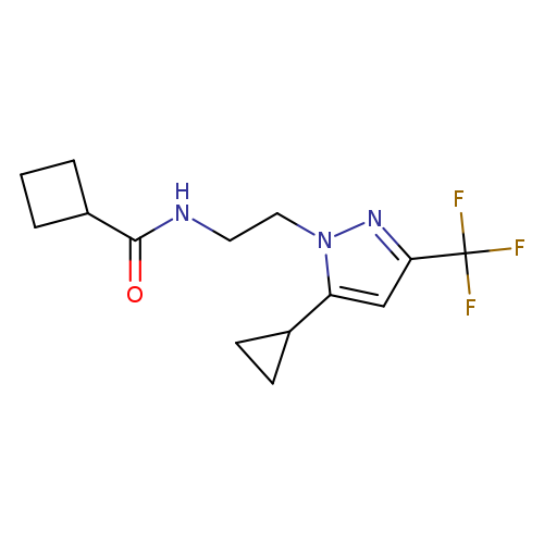 N-{2-[5-cyclopropyl-3-(trifluoromethyl)-1H-pyrazol-1-yl]ethyl}cyclobutanecarboxamide