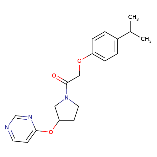 2-[4-(propan-2-yl)phenoxy]-1-[3-(pyrimidin-4-yloxy)pyrrolidin-1-yl]ethan-1-one