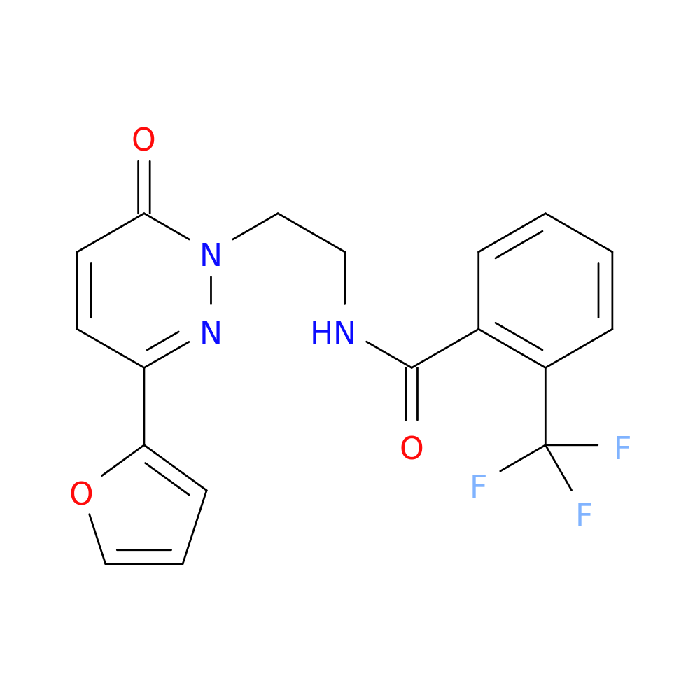 N-{2-[3-(furan-2-yl)-6-oxo-1,6-dihydropyridazin-1-yl]ethyl}-2-(trifluoromethyl)benzamide
