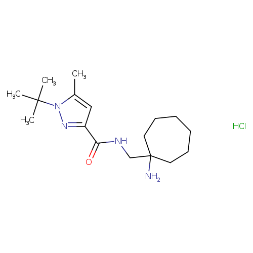 N-[(1-aminocycloheptyl)methyl]-1-tert-butyl-5-methyl-1H-pyrazole-3-carboxamidehydrochloride