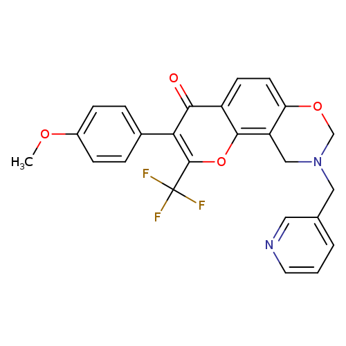 3-(4-methoxyphenyl)-9-[(pyridin-3-yl)methyl]-2-(trifluoromethyl)-4H,8H,9H,10H-chromeno[8,7-e][1,3]oxazin-4-one