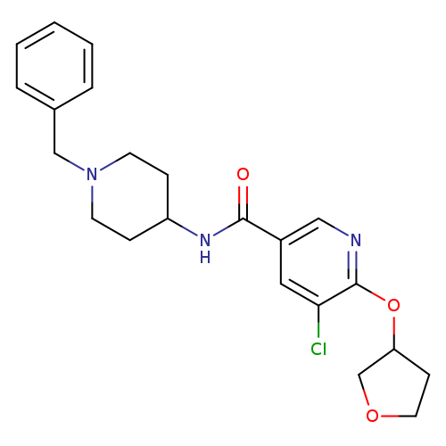 N-(1-benzylpiperidin-4-yl)-5-chloro-6-(oxolan-3-yloxy)pyridine-3-carboxamide