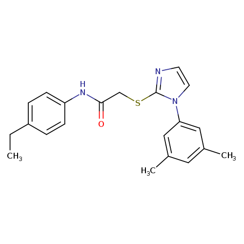 2-{[1-(3,5-dimethylphenyl)-1H-imidazol-2-yl]sulfanyl}-N-(4-ethylphenyl)acetamide