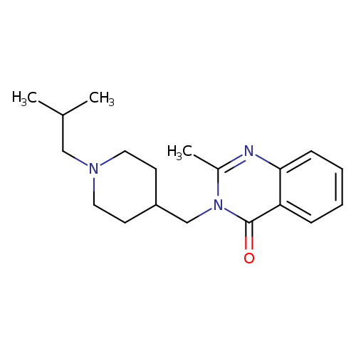 2-methyl-3-{[1-(2-methylpropyl)piperidin-4-yl]methyl}-3,4-dihydroquinazolin-4-one