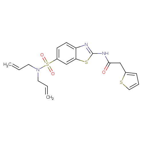 N-{6-[bis(prop-2-en-1-yl)sulfamoyl]-1,3-benzothiazol-2-yl}-2-(thiophen-2-yl)acetamide