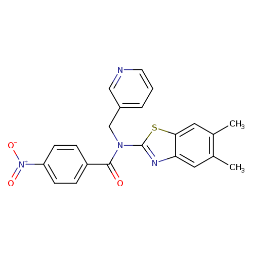 N-(5,6-dimethyl-1,3-benzothiazol-2-yl)-4-nitro-N-[(pyridin-3-yl)methyl]benzamide