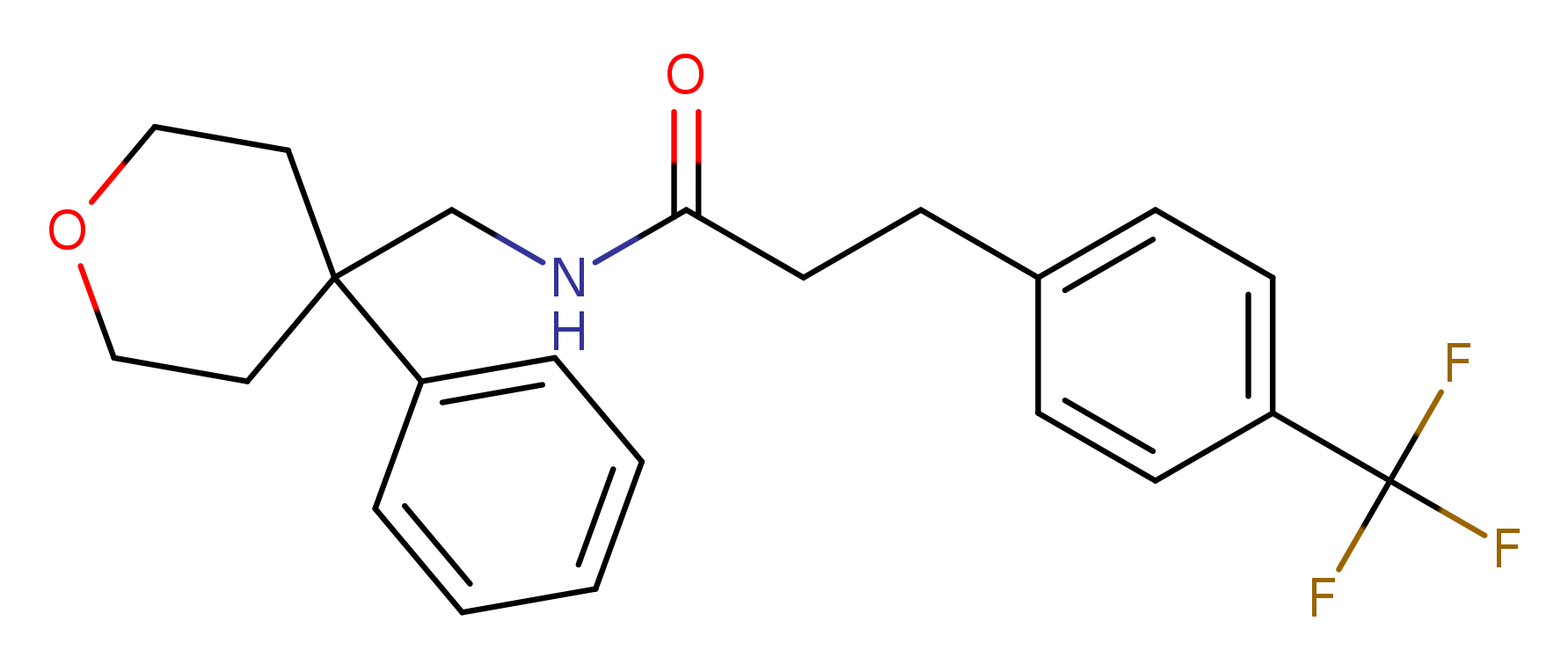 N-[(4-phenyloxan-4-yl)methyl]-3-[4-(trifluoromethyl)phenyl]propanamide