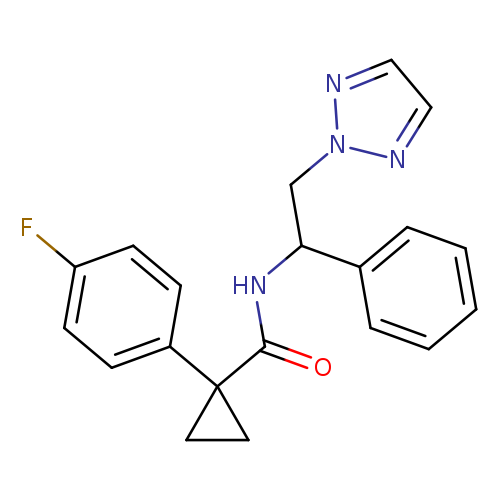 1-(4-fluorophenyl)-N-[1-phenyl-2-(2H-1,2,3-triazol-2-yl)ethyl]cyclopropane-1-carboxamide