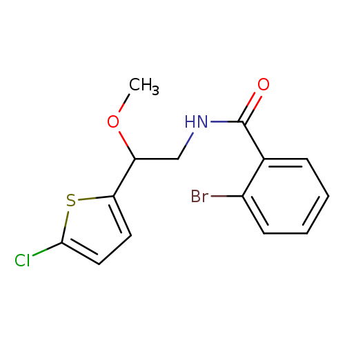 2-bromo-N-[2-(5-chlorothiophen-2-yl)-2-methoxyethyl]benzamide