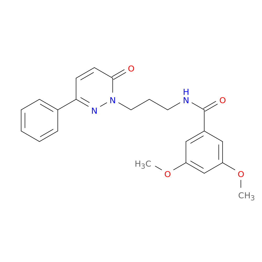 3,5-dimethoxy-N-[3-(6-oxo-3-phenyl-1,6-dihydropyridazin-1-yl)propyl]benzamide