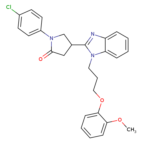 1-(4-chlorophenyl)-4-{1-[3-(2-methoxyphenoxy)propyl]-1H-1,3-benzodiazol-2-yl}pyrrolidin-2-one