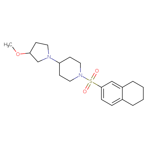 4-(3-methoxypyrrolidin-1-yl)-1-(5,6,7,8-tetrahydronaphthalene-2-sulfonyl)piperidine