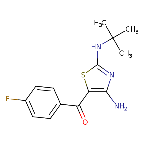 N2-tert-butyl-5-(4-fluorobenzoyl)-1,3-thiazole-2,4-diamine
