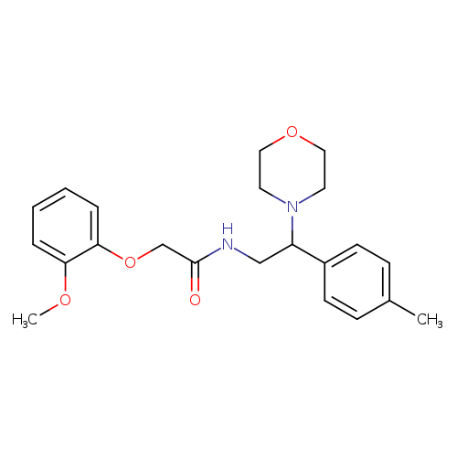 2-(2-methoxyphenoxy)-N-[2-(4-methylphenyl)-2-(morpholin-4-yl)ethyl]acetamide