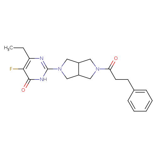 6-ethyl-5-fluoro-2-[5-(3-phenylpropanoyl)-octahydropyrrolo[3,4-c]pyrrol-2-yl]-3,4-dihydropyrimidin-4-one