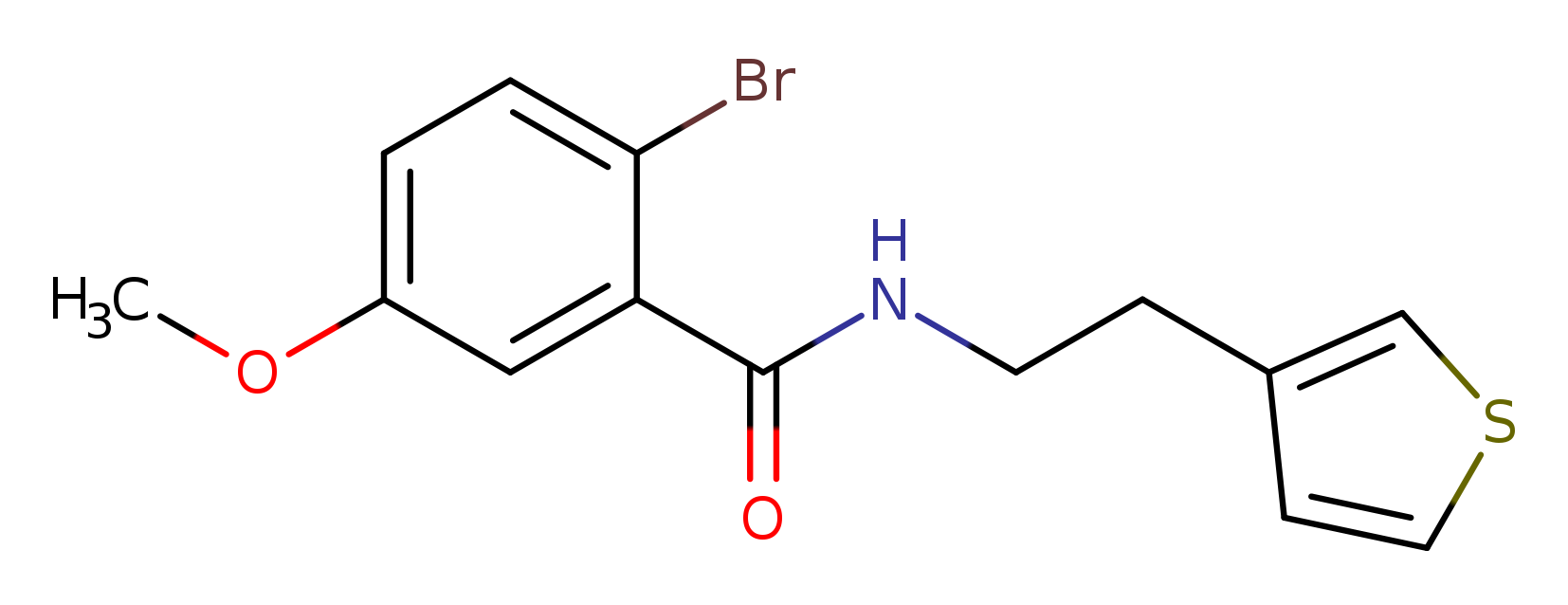 2-bromo-5-methoxy-N-[2-(thiophen-3-yl)ethyl]benzamide