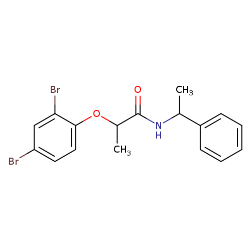 2-(2,4-dibromophenoxy)-N-(1-phenylethyl)propanamide