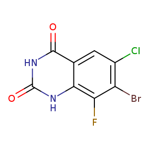 7-bromo-6-chloro-8-fluoroquinazoline-2，4(1H，3H)-dione
