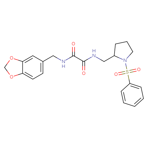 N-{[1-(benzenesulfonyl)pyrrolidin-2-yl]methyl}-N'-[(2H-1,3-benzodioxol-5-yl)methyl]ethanediamide