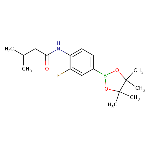 N-[2-fluoro-4-(tetramethyl-1,3,2-dioxaborolan-2-yl)phenyl]-3-methylbutanamide