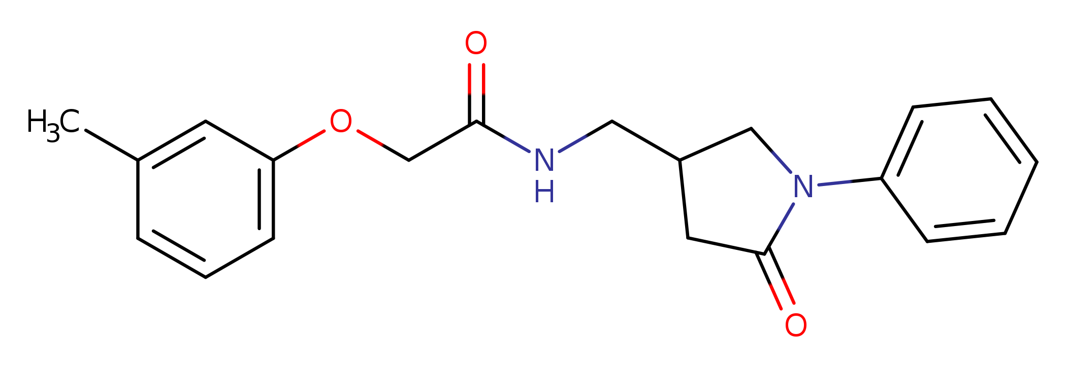 2-(3-methylphenoxy)-N-[(5-oxo-1-phenylpyrrolidin-3-yl)methyl]acetamide