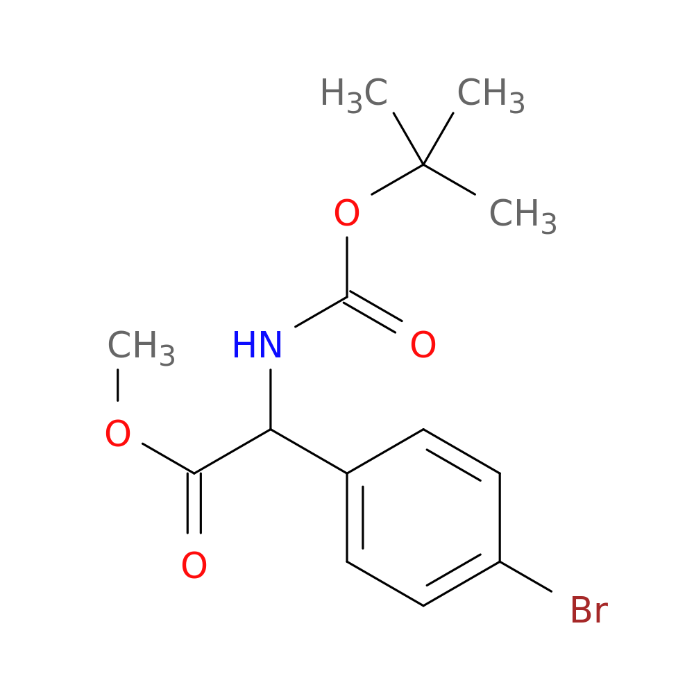 Methyl 2-(4-bromophenyl)-2-((tert-butoxycarbonyl)amino)acetate