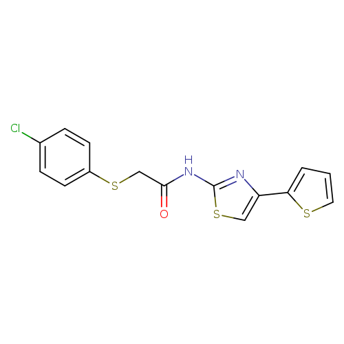 2-[(4-chlorophenyl)sulfanyl]-N-[4-(thiophen-2-yl)-1,3-thiazol-2-yl]acetamide