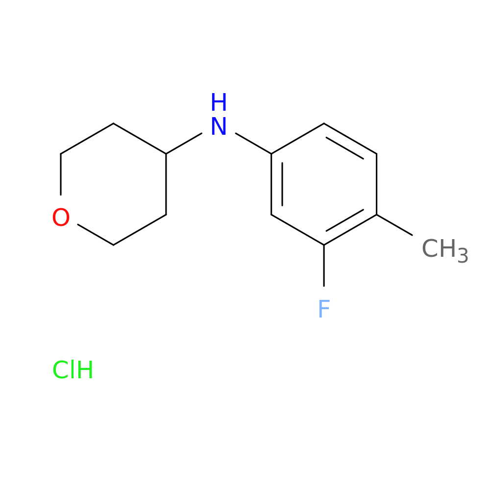 N-(3-fluoro-4-methylphenyl)oxan-4-amine hydrochloride