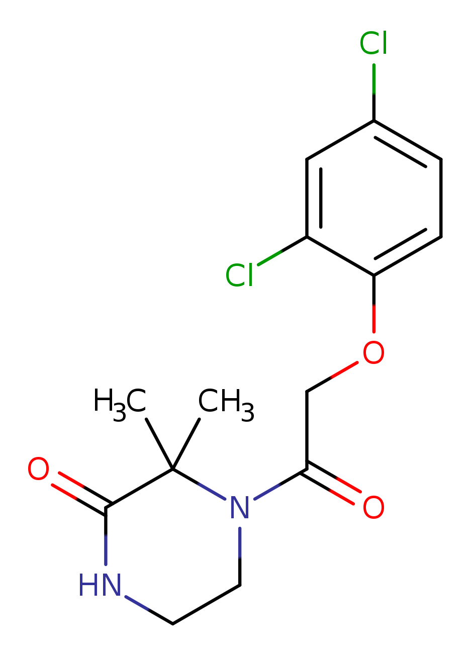 4-[2-(2,4-dichlorophenoxy)acetyl]-3,3-dimethylpiperazin-2-one