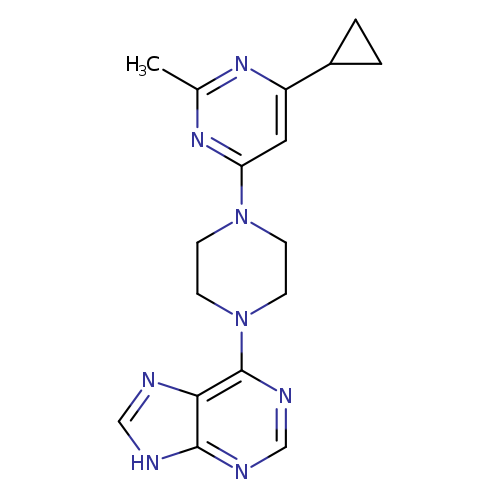 6-[4-(6-cyclopropyl-2-methylpyrimidin-4-yl)piperazin-1-yl]-9H-purine
