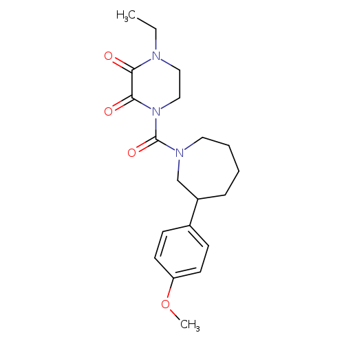 1-ethyl-4-[3-(4-methoxyphenyl)azepane-1-carbonyl]piperazine-2,3-dione