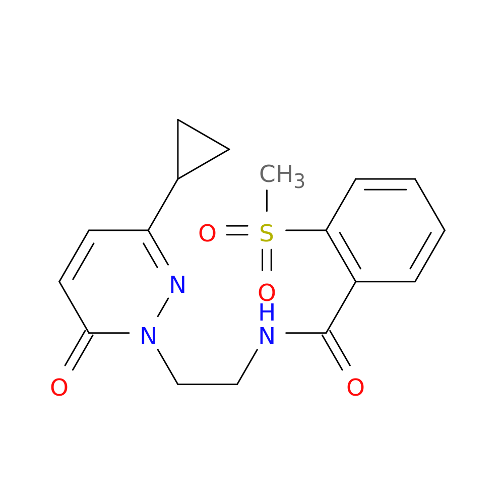 N-[2-(3-cyclopropyl-6-oxo-1,6-dihydropyridazin-1-yl)ethyl]-2-methanesulfonylbenzamide